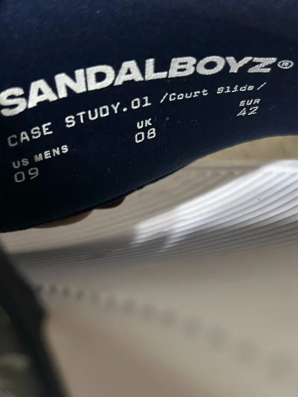 JARDÍN APPAREL Men’s Blue Leaf Slides Collaboration with SANDALBOYZ